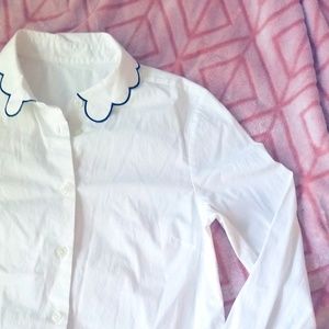 Kate Spade Scalloped Button Up